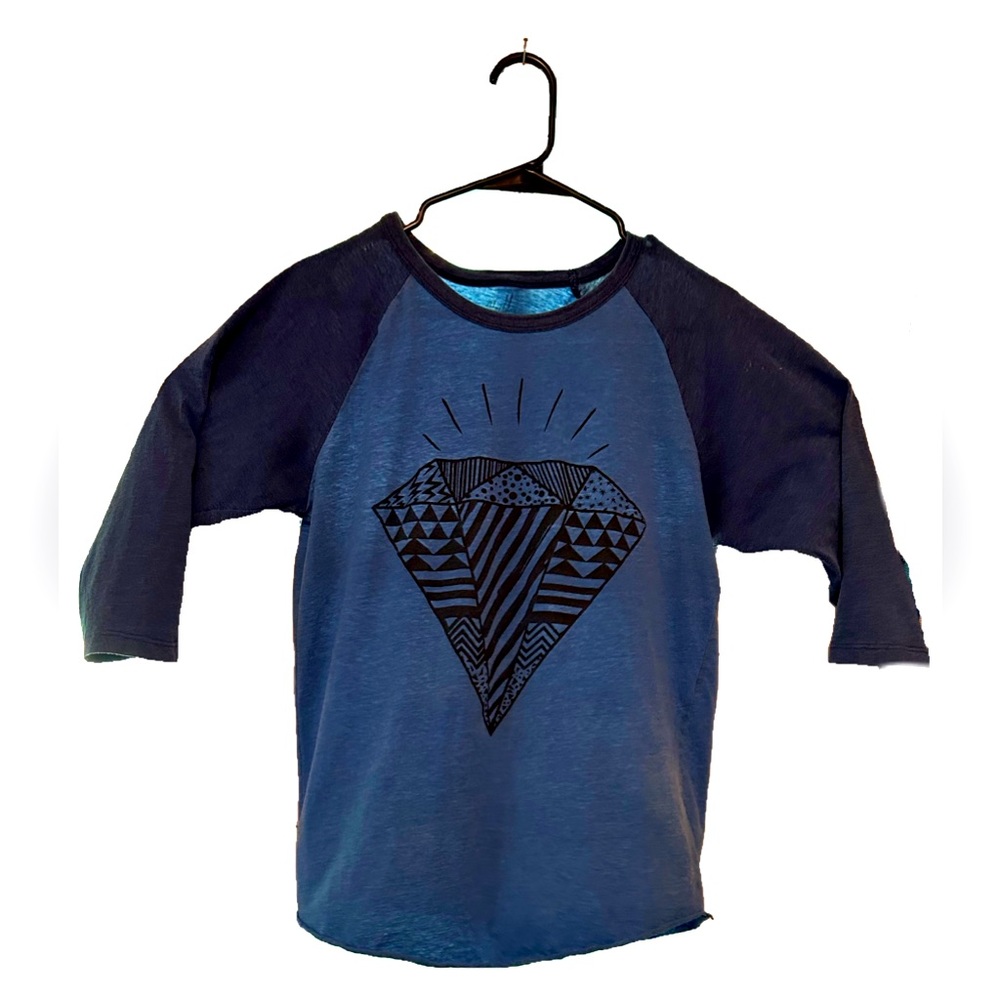 Chill medium baseball blue tee diamond, women’s - well worn
